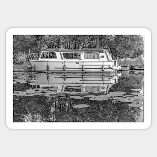 Pleasure boat on the Norfolk Broads Sticker